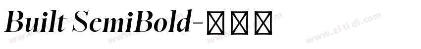 Built SemiBold字体转换 Built SemiBold字体转换